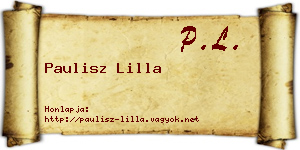 Paulisz Lilla névjegykártya